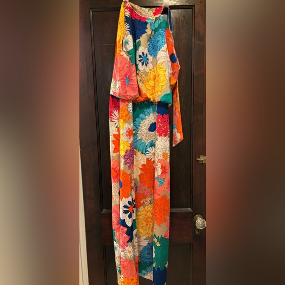 Margovil Floral Tie Neck Dress - Picture 3 of 5